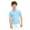 Blue, variant on AHTJRT Kids Unisex Golf Sports Shirts Lapel Quarter Button Pullover Tops Solid Color Short Sleeve School Uniform Tshirts Spring Summer Pink 11-12 Years