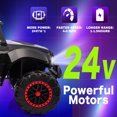 thumbnail image 6 of 24V 2-Seater Kids Ride On Car Electric Off-Road UTV Side by Side with 2WD Powered Wheel Electric Vehicle with Remote Control, Bluetooth, LED Light Gift for Boys and Girls 3+ Aged, 6 of 7
