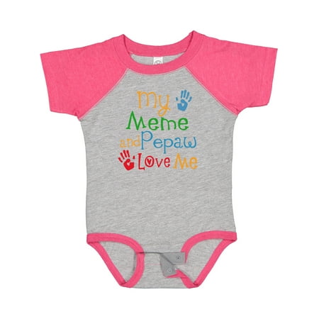 

Inktastic Meme and Pepaw Love Me Gift Baby Boy or Baby Girl Bodysuit