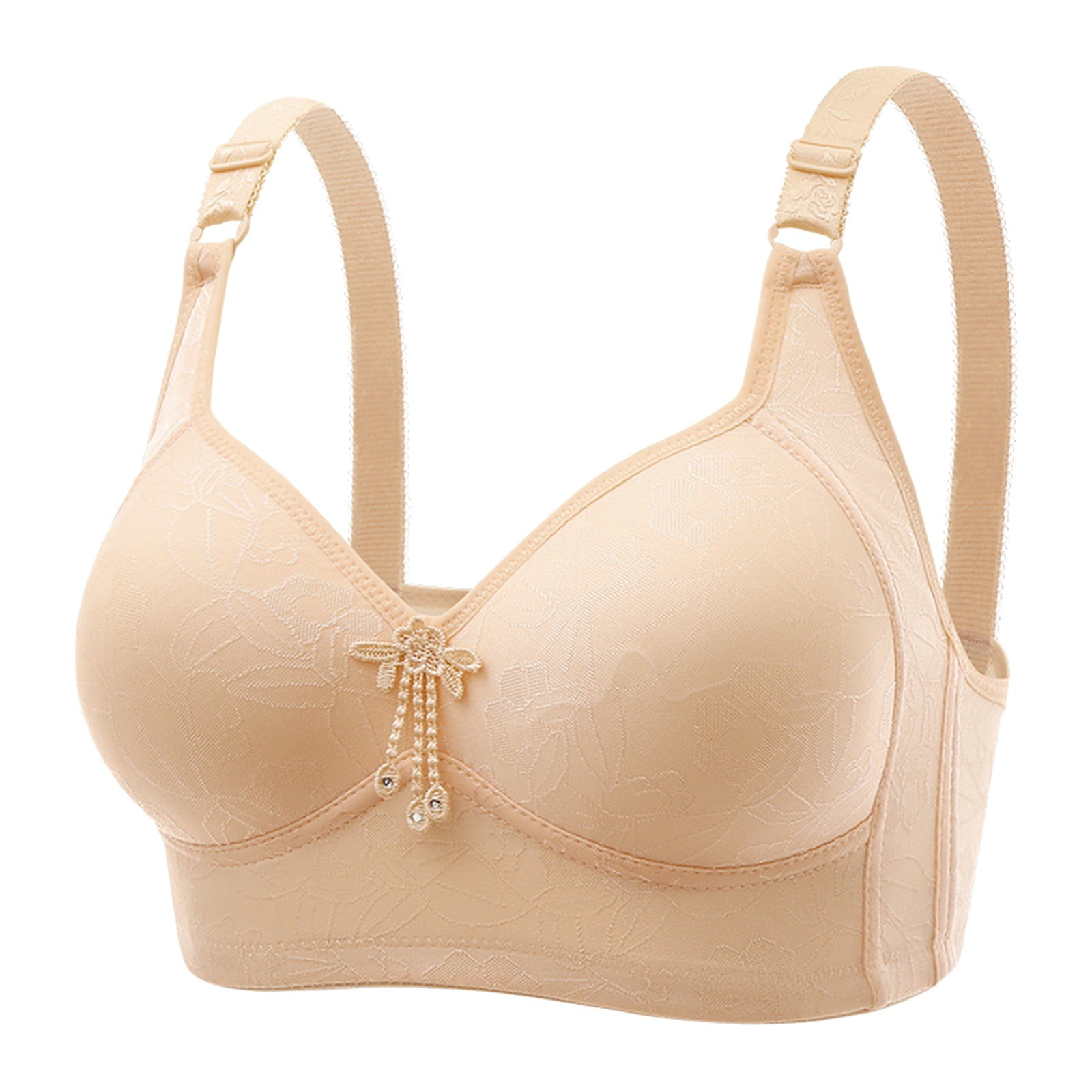 Bras for Women Push up Thin Breathable Shapermint Bra for Womens Wirefree  Beige 85B 
