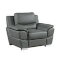 thumbnail image 6 of Titan Furnishings 37" Modern Leather Upholstered Chair in Gray, 6 of 18