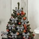 thumbnail image 4 of Toystoory Accesorio de cinta con cable de Navidad, tela de arpillera a cuadros, decoración a cuadros para casa de campo, suministro de ducha, Kits de decoración para fiestas Blanco negro 15m, 4 of 6