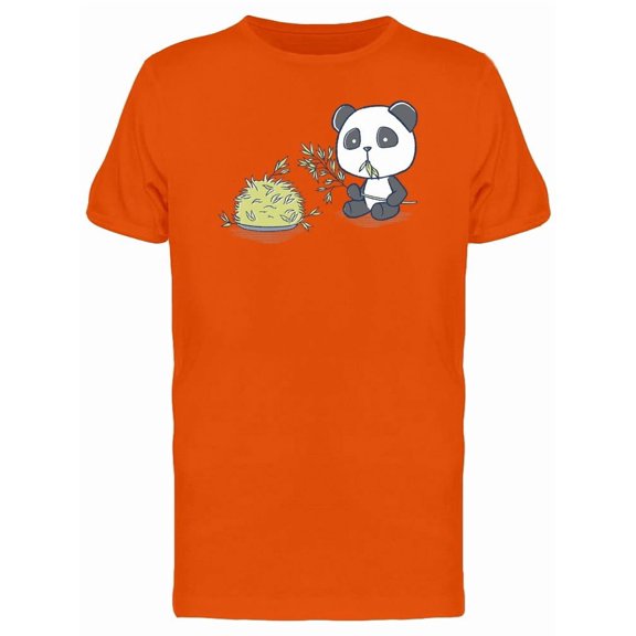 Panda Eating Bamboo, Doodle Tee Men's -Image by Shutterstock