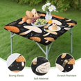 thumbnail image 4 of Colorful Mushroom Plant Black Pattern Square Fitted Tablecloth with Elastic Edge,Square Table Cover,Washable Elastic Table Cover for Home Kitchen Party Decor 34"x34", 4 of 6