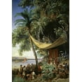 thumbnail image 2 of Blanchard, Henri Pierre Leon 18x24 Gold Ornate Wood Framed with Double Matting Museum Art Print Titled - First Mass in America, 2 of 4