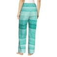thumbnail image 3 of Kll Womens Teal Turquoise Print Pajama Pants Soft Pajama Bottoms For Women Cozy Lounge Pants, 3 of 9