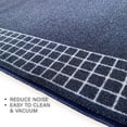 thumbnail image 5 of Runner Rug for Hallway Checkered Bordered Blue Color 26 Inch or 31 Inch Wide by Your Length Choice Slip Resistant Rubber Backing Stain Resistant Pile Stair Runner, 5 of 6