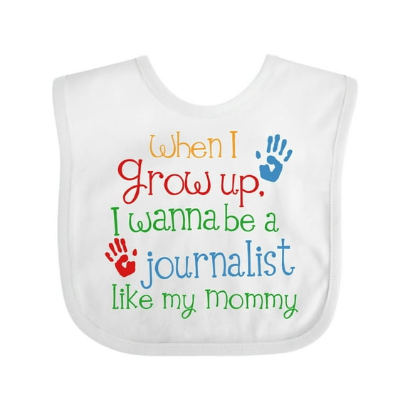 Inktastic Journalist Like Mommy Boys or Girls Baby Bib