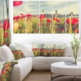 thumbnail image 1 of Wild Red Poppy Flowers in Field - Large Flower Canvas Art Print, 1 of 3