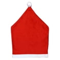 thumbnail image 3 of Fundas para gorro navideño para silla, fundas traseras suaves para cena en casa, color rojo, 3 of 5