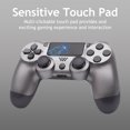 Wireless Controller for P4, Remote Game Joystick Compatible with P-4/P-4 Slim/P-4 Pro/PC, Steel Black