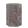 thumbnail image 2 of BIDK Home Hexagon Wooden Side Table - 18.75" - Charcoal Gray, 2 of 6