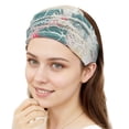 thumbnail image 4 of Unique Bargains 1 Pc Headband Maple Leaf Lace Wide Hairband for Women Red, Green, Apricot, 4 of 5