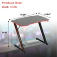 thumbnail image 3 of YRLLENSDAN for Gaming Z Shaped Structure Desk with a Novel Structure that is Sturdy and Stable with Headphone Hook, Blue/Red, 3 of 7