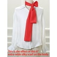 thumbnail image 2 of INSPIRE CHIC Women's Scarves Solid Color Kerchief Silky Scarves Long Neck Wraps Red, 2 of 6