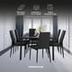 thumbnail image 2 of Juego de Comedor Mesa De Vidrio 6 Sillas De Metal Asiento Acojinado KingsHouse negro, 2 of 7