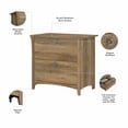thumbnail image 3 of Salinas L Desk with File Cabinet & Bookcase in Reclaimed Pine - Engineered Wood, 3 of 10