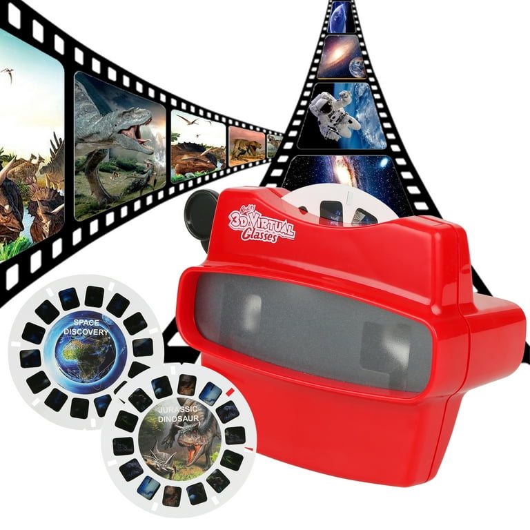 3D View Masters for Kids with 2 Reel(Red), Size: One Size