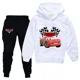 thumbnail image 3 of Ropa deportiva para niños de Pixar Cars Lightning McQueen, trajes para niñas, sudadera con capucha informal, pantalones negros, ropa de abrigo para niños, conjuntos para bebés, 3 of 5