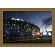 MetLife Stadium 40x28 Large Gold Ornate Wood Framed Canvas Art - Home of the New York Giants and Jets