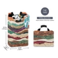 thumbnail image 2 of Yayeee Freestanding Laundry Hamper with Handle Collapsible Large Storage Basket for Clothes, Artistic Desert Waves, 2 of 7