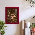 thumbnail image 6 of Asian Brocade IV - Framed Print w/glass - Cherry Red, 6 of 7