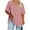 Pink, variant on Sexlip Womens Swimsuit Set Moon Star Print Cover Up Design V Neck Short Sleeve Loose Silhouette Breathable Fabric for Casual Beach Days Brown XXXXL