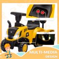 thumbnail image 5 of Qaba Ride-On Excavator for Kids, Caterpillar Licensed Ride-On Construction Toy with Shovel & Trailer, No Power Ride-on Tractor for 18-36 Months, 5 of 9