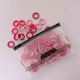 thumbnail image 1 of Paquete de 100 coleteros para mujer, coleteros para niña, coleteros de goma, bandas elásticas para el cabello para regalos de Navidad, horquillas para bebés y niñas., 1 of 2