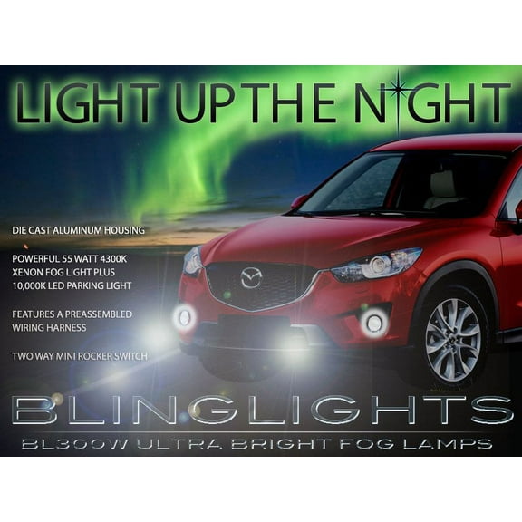 For 2013 2014 2015 Mazda CX-5 Xenon Fog Lamps Driving Lights Foglamps Foglights Kit
