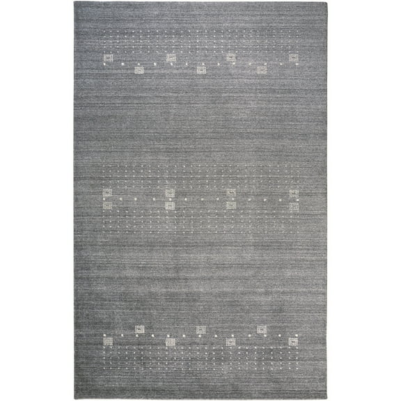 Feizy Legacy Transitional Solid, Gray/Ivory, 2' x 3' Accent Rug Handmade Sheen Casual Southwestern Floor Rug for Living room Bedroom