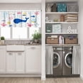thumbnail image 5 of LALILO Kitchen Curtain Valance Big Marine Collection Sea Rod Pocket Window Curtain 52"x 18" Set of 2, 5 of 5
