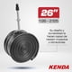 thumbnail image 2 of Camara para Bicicleta Kenda R26x1.95/2.125 francesa negro, 2 of 4