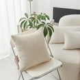 thumbnail image 3 of Decorative Throw Pillow Covers 12x20, Set of 2 Soft Corduroy Striped Boho Solid Pillow Cover, House Warming Gifts for Couch Sofa Bed Living Room, Modern Farmhouse Home Decor, Cream White, 3 of 8
