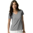 thumbnail image 1 of Hanes T-Shirt à Col en V Nano-T pour Femmes, TG, Acier Clair, 1 of 4