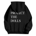 thumbnail image 6 of NinXxx Women's Casual Printed Hoodie Pullover with Pocket Streetwear Black XXL, 6 of 7