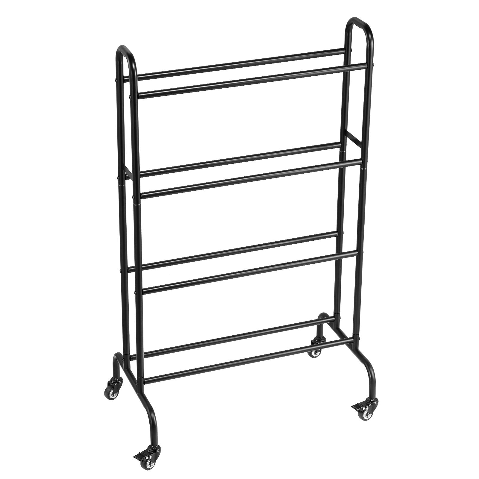 KFFKFF 3D Printer Filament Storage Rack  4-Tier Durable Storage Shelf with Wheels  Rolling Spool Organizer for 3D Printing  Office  or Workshop (Shelf Only)
