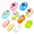 thumbnail image 1 of Resin Ring Fashion Transparent Acrylic Statement Ring Knuckle Ring Finger Ring, 1 of 10