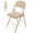 Khaki/2-Pack, variant on Alvantor Folding Chairs 2-Pack/4-Pack, Padded PU Leather Seat, Heavy Duty,Black/Khaki