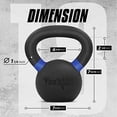 thumbnail image 4 of Kettlebell Yes4All de hierro fundido de 8 kg con mango antideslizante, par, 4 of 7