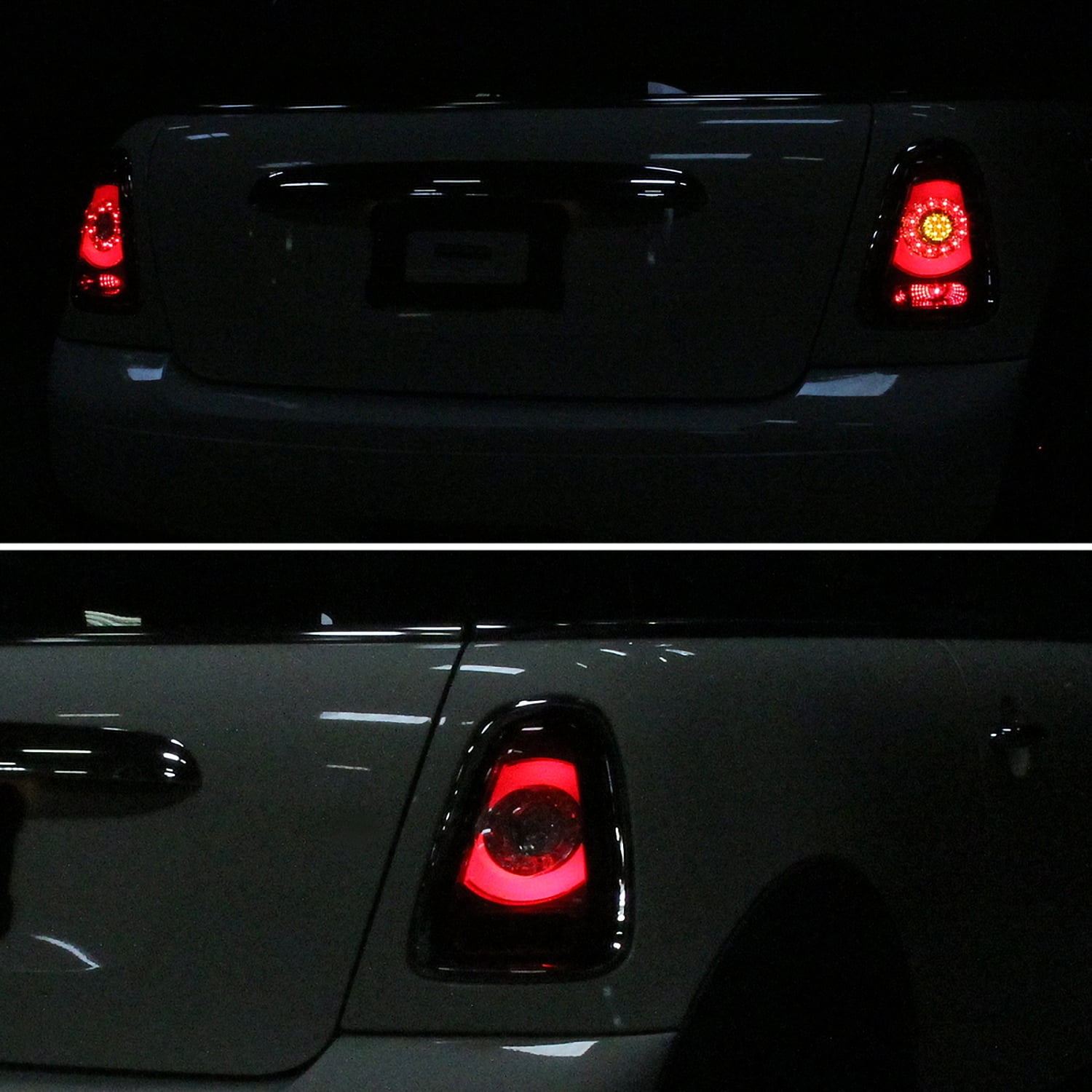 Spec-D Tuning LED Red Tail Lights Compatible with 2011-2015 Mini Cooper Base/S Hatchback and Convertible, Left + Right Pair Assembly