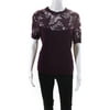 Pre-owned|Nanette Lepore Womens Short Sleeve Crew Neck Sweater Purple Size Small