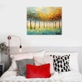 thumbnail image 4 of Nawypu  Wall Art Canvas Prints Abstract Trees Blue and Yellow Abstract Forest Pictures Paintings Stretched and Framed for Living Room Bedroom Kicthen Office Artwork, 4 of 4