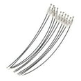 thumbnail image 1 of 10Pcs Stainless Steel Wire Cable Clasp Key Luggage Tags Loops - black, 1 of 8