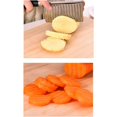 thumbnail image 4 of Cuchillo corrugado, cortador de papas fritas de acero inoxidable, cuchillo para rodajas de papas fritas, verduras, zanahorias, cebollas, pepinos, Sunny, 4 of 5