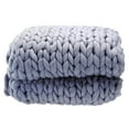 39"x47" Soft & Warm Hand Chunky Knit Blanket Thick Yarn Bulky Bed Sofa