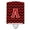 Black & Red, variant on Letter A Chevron Black & Gold Ceramic Night Light