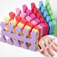 thumbnail image 4 of 100 piezas de esponja para uñas, separador de dedos de los pies, separadores de esmalte de uñas, herramienta para manicura y pedicura, cuidado de los pies, herramientas de belleza para uñas suaves, 4 of 6