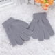 thumbnail image 5 of EeaseMX Guantes para niños de otoño e invierno, tejidos en color liso, con cinco dedos, cálidos, de 4 a 12 años (grises), 5 of 7