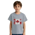 thumbnail image 6 of gljltg (3-10 Years) Unisex Kids Summer Fashionable Cute Maple Leaf Print Casual Short Sleeve Round Neck Cotton T-Shirt, 6 of 9